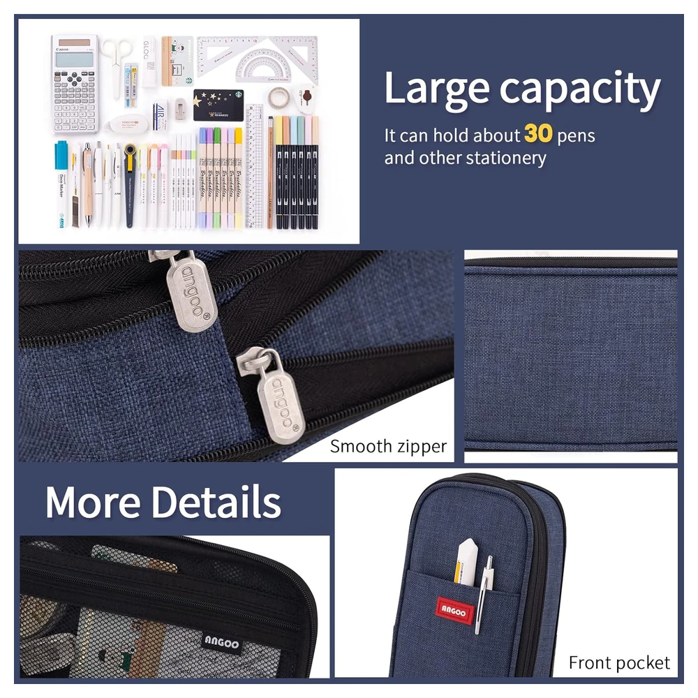 B09QM3TXNS_4.webp EASTHILL ESTUCHE PARA LÁPICES DE GRAN CAPACIDAD,BOLSA GRANDE PARA LÁPICES DE PAPELERÍA Y BOLÍGRAFOS PARA NIÑAS ADOLESCENTES-AZUL