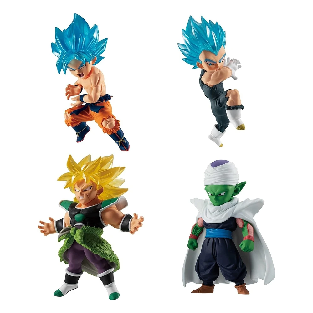 Dragon Ball Super Adverge - Juego de 3 Figuras de 2 Pulgadas, Super Saiyan Blue Goku, Vegeta Azul Y Broly, Piccolo, (86610)