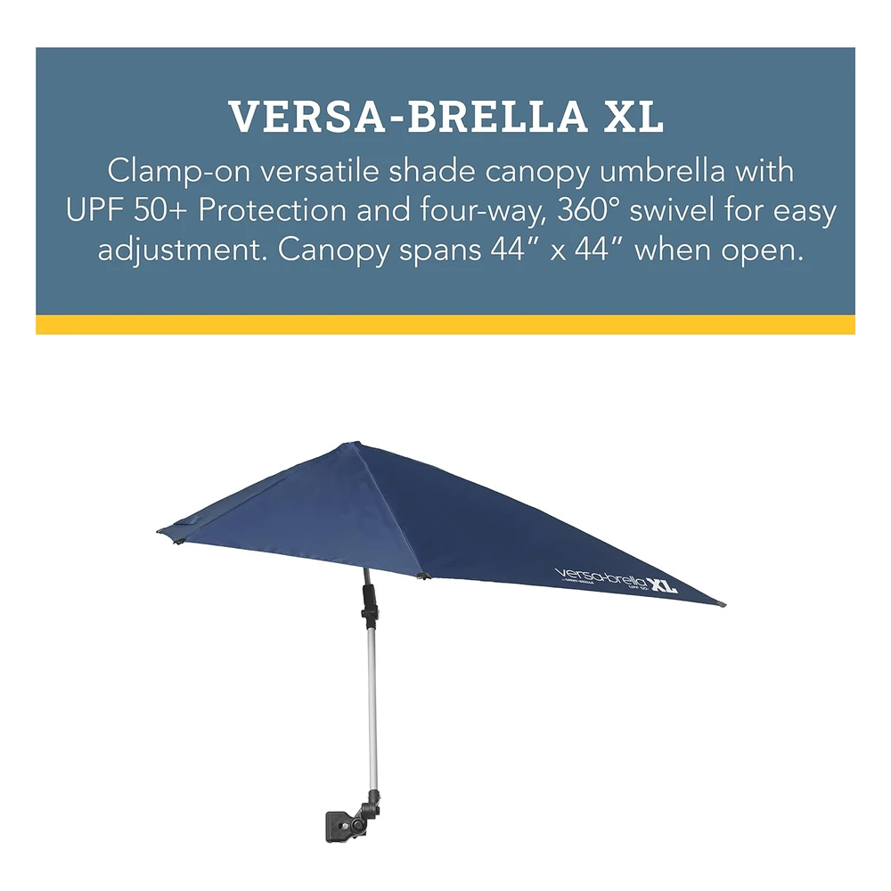 Sport-Brella Versa-Brella - Sombrilla Ajustable Spf 50+ con Abrazadera Universal