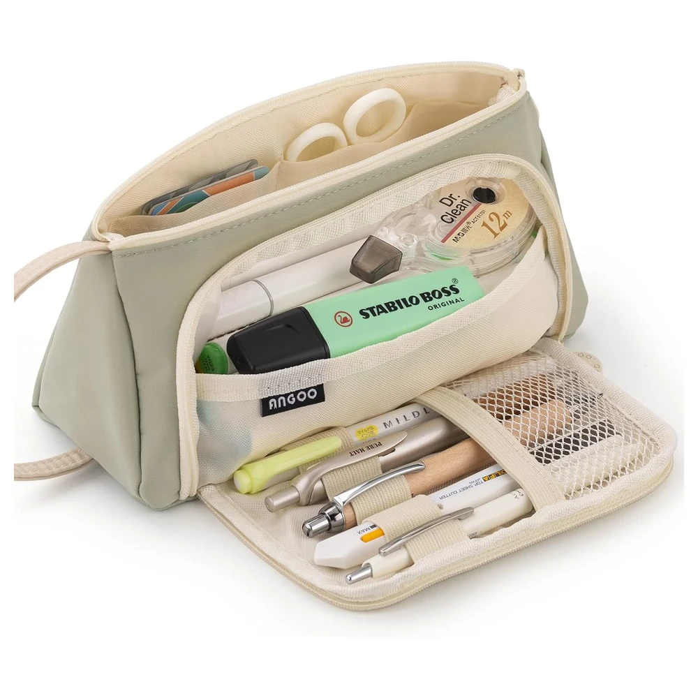 EASTHILL - ESTUCHE PARA LÁPICES DE GRAN CAPACIDAD ESCOLAR, OFICINA Y COLEGIAL PARA NIÑOS Y ADULTOS - VERDE