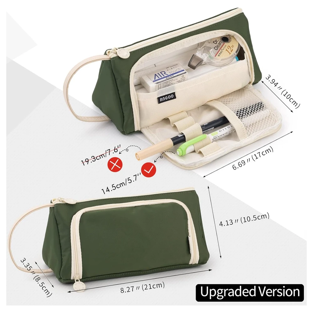 B09TQWPKJN_2.webp EASTHILL - ESTUCHE PARA LÁPICES DE GRAN CAPACIDAD ESCOLAR, OFICINA Y COLEGIAL PARA NIÑOS Y ADULTOS - VERDE