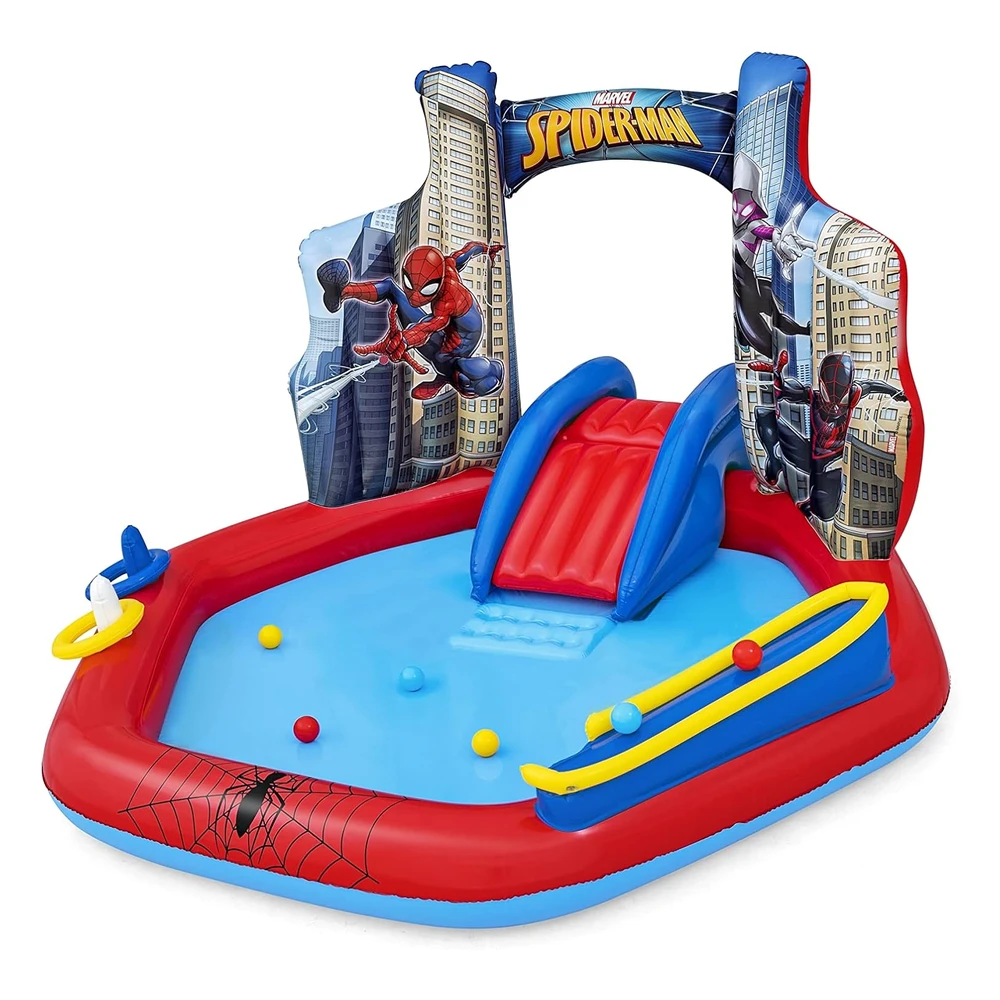 Marvel Spider-Man - Centro Inflable de Agua Para Niños | Juguete de Piscina de Verano Al Aire Libre Para Niños a Partir de 2 Años