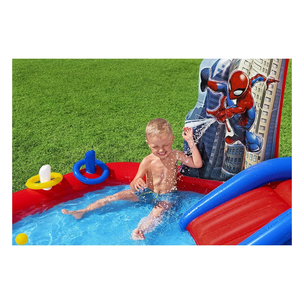 Marvel Spider-Man - Centro Inflable de Agua Para Niños | Juguete de Piscina de Verano Al Aire Libre Para Niños a Partir de 2 Años
