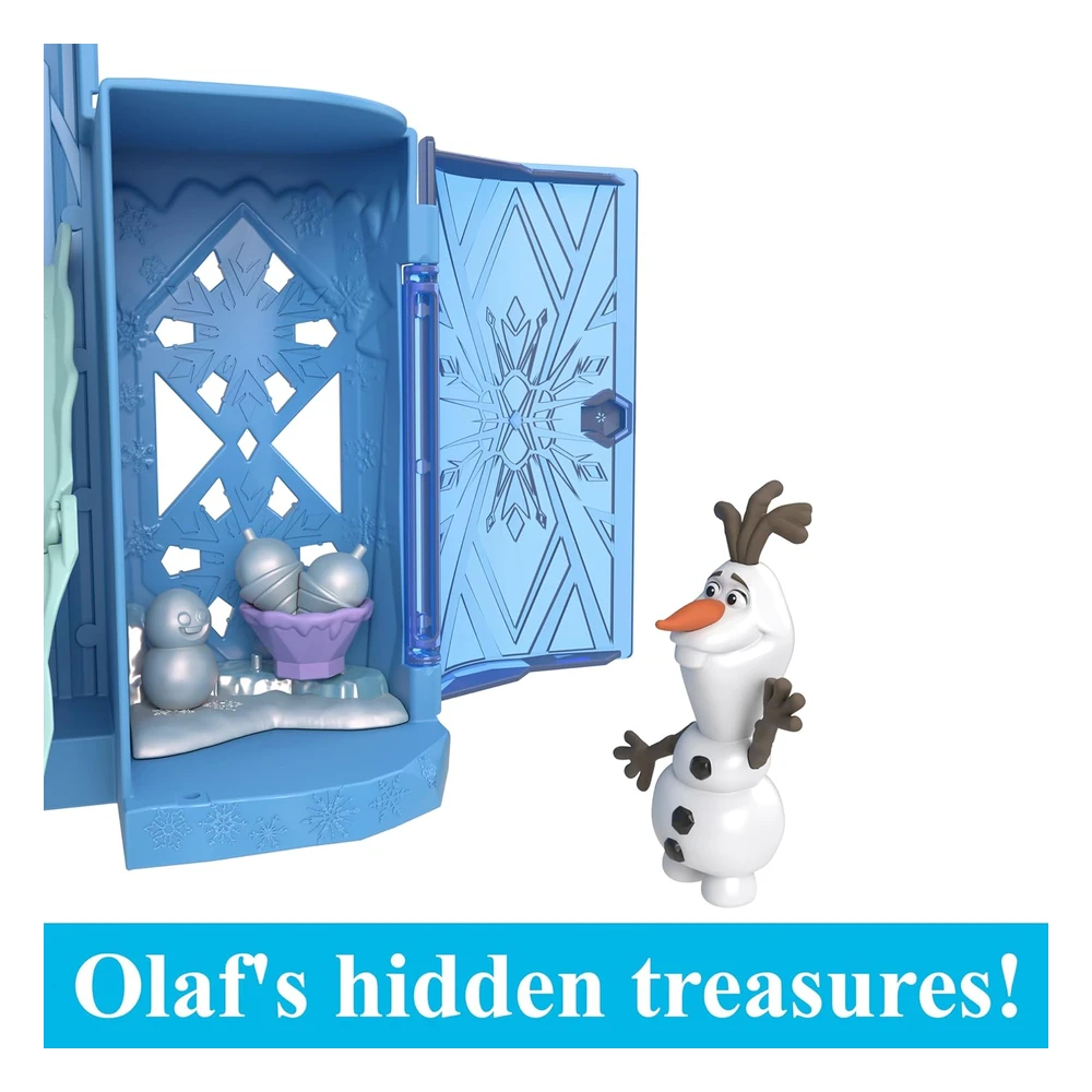 Disney Frozen By Mattel Toys, Elsa - Juego Apilable de Casa de Muñecas con Muñeca Pequeña Y 8 Piezas