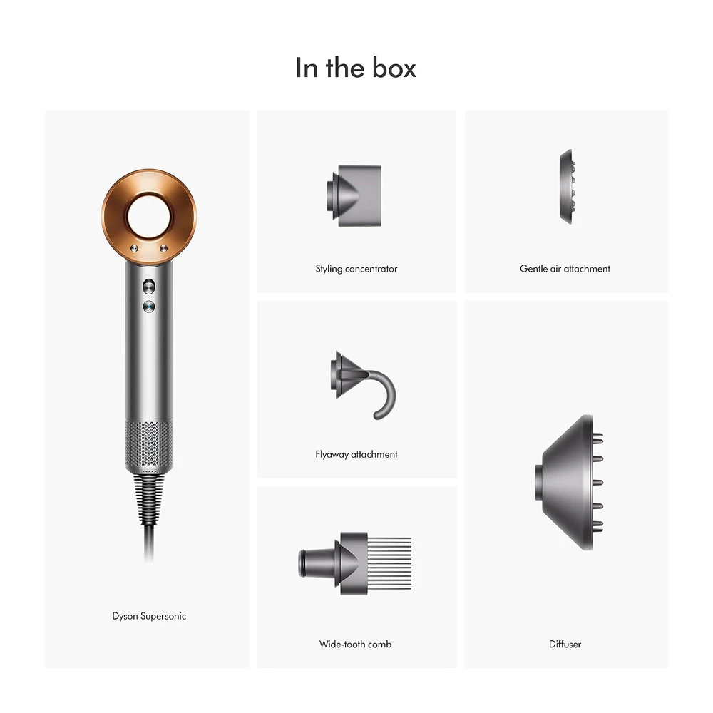 DYSON SUPERSONIC - 220V SECADORA DE CABELLO, NIQUEL