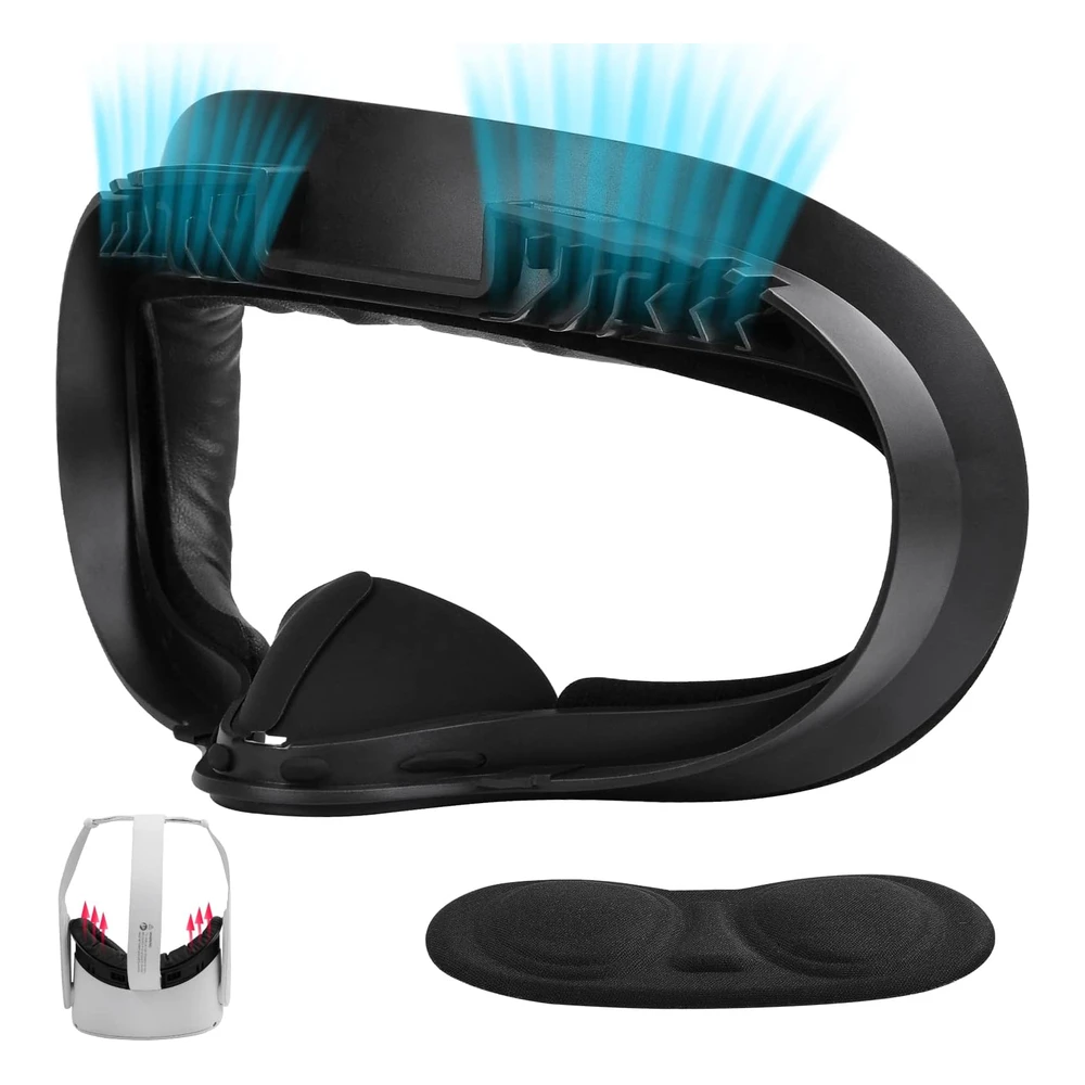 META QUEST 2 VR – MARCO DE INTERFAZ FACIAL EXTRAÍBLE, CUBIERTAS DE ESPUMA, ALMOHADILLA NASAL Y CUBIERTA DE LENTE