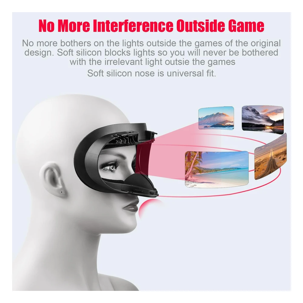 META QUEST 2 VR – MARCO DE INTERFAZ FACIAL EXTRAÍBLE, CUBIERTAS DE ESPUMA, ALMOHADILLA NASAL Y CUBIERTA DE LENTE