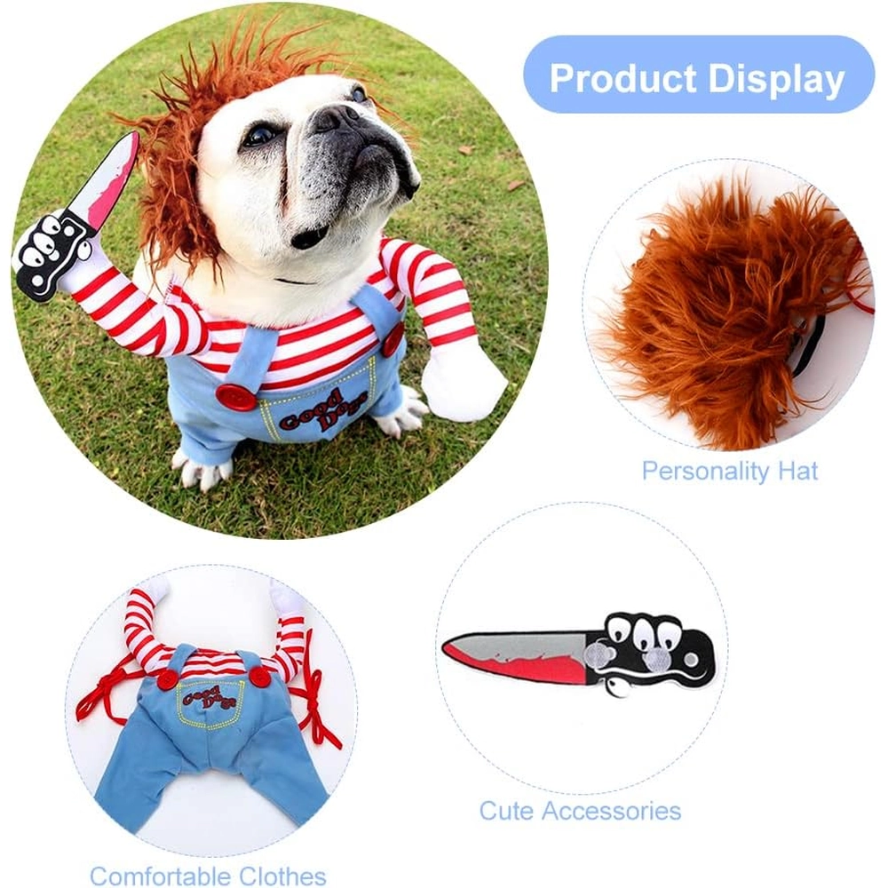 Disfraz Divertido de Cosplay de Perros Chucky - Talla L
