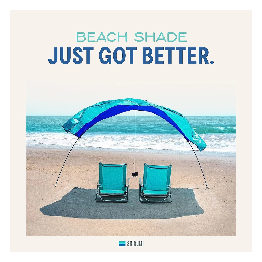 Shibumi Shade Mini, El Toldo de Playa Original Wind-Powered®, Proporciona 75 Pies de Sombra, Compacto Y Fácil de Transportar