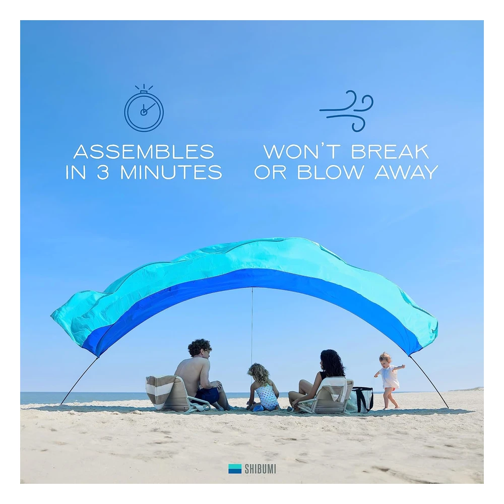 Shibumi Shade® - La Mejor Sombra de Playa Del Mundo. Diseñado Y Cosido En Estados Unidos. La Sombra de Playa Original con Viento.