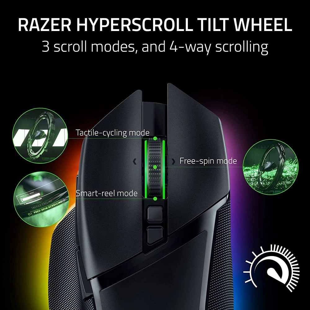 RAZER BASILISK V3 PRO MOUSE INALÁMBRICO PARA JUEGOS PERSONALIZABLE RAZER | NEGRO