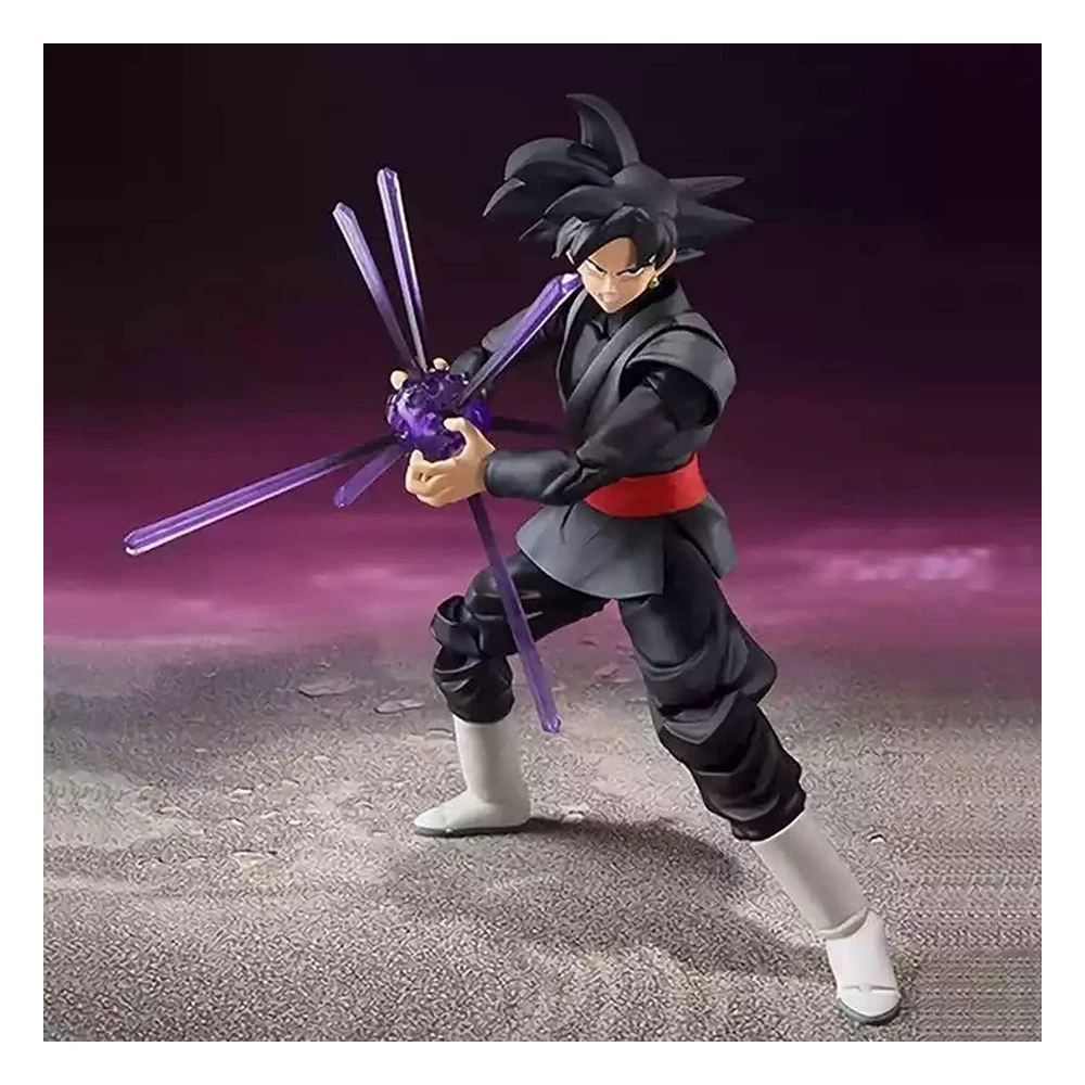 Lomibard Figura de Acción de Goku de 6", Juguetes de Dragon Bal de 6 Pulgadas, Bellamente En Caja con Múltiples Accesorios(Negro)
