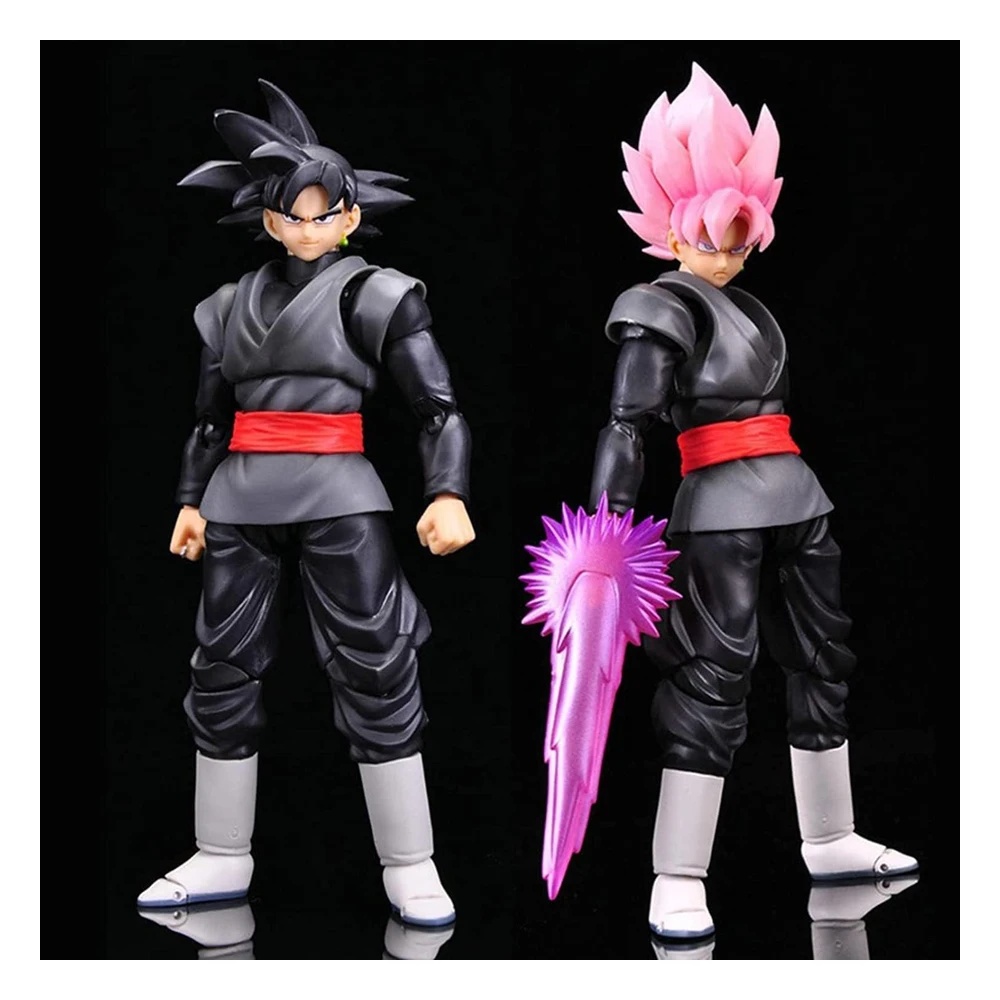 Lomibard Figura de Acción de Goku de 6", Juguetes de Dragon Bal de 6 Pulgadas, Bellamente En Caja con Múltiples Accesorios(Negro)