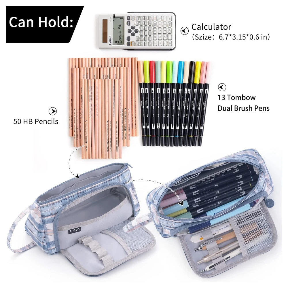 B0BDDS4W2R_1.webp EASTHILL - ESTUCHE PARA LÁPICES DE GRAN CAPACIDAD ESCOLAR, OFICINA Y COLEGIAL PARA NIÑOS Y ADULTOS - AZUL