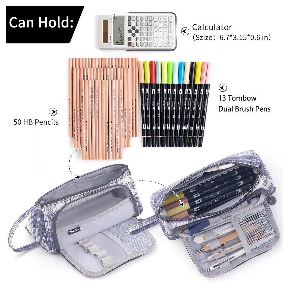 B0BDDWSJZ8_1.webp EASTHILL - ESTUCHE PARA LÁPICES DE GRAN CAPACIDAD ESCOLAR, OFICINA Y COLEGIAL PARA NIÑOS Y ADULTOS - AZUL