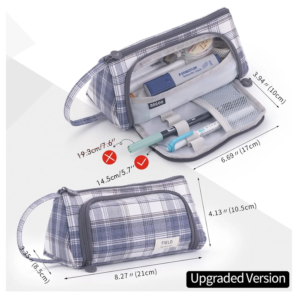 B0BDDWSJZ8_2.webp EASTHILL - ESTUCHE PARA LÁPICES DE GRAN CAPACIDAD ESCOLAR, OFICINA Y COLEGIAL PARA NIÑOS Y ADULTOS - AZUL