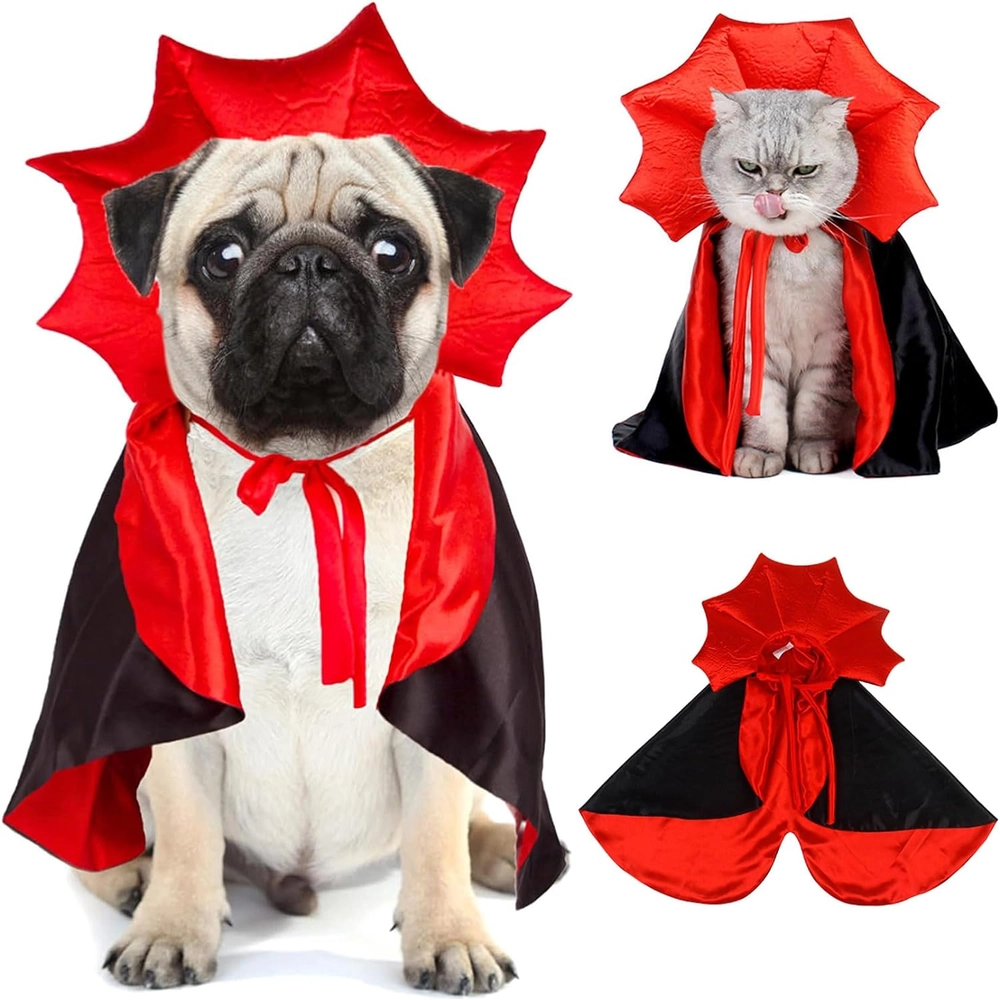 Disfraz para Mascotas Capa de Vampiro Divertido Vestido de Cosplay - Talla Unica