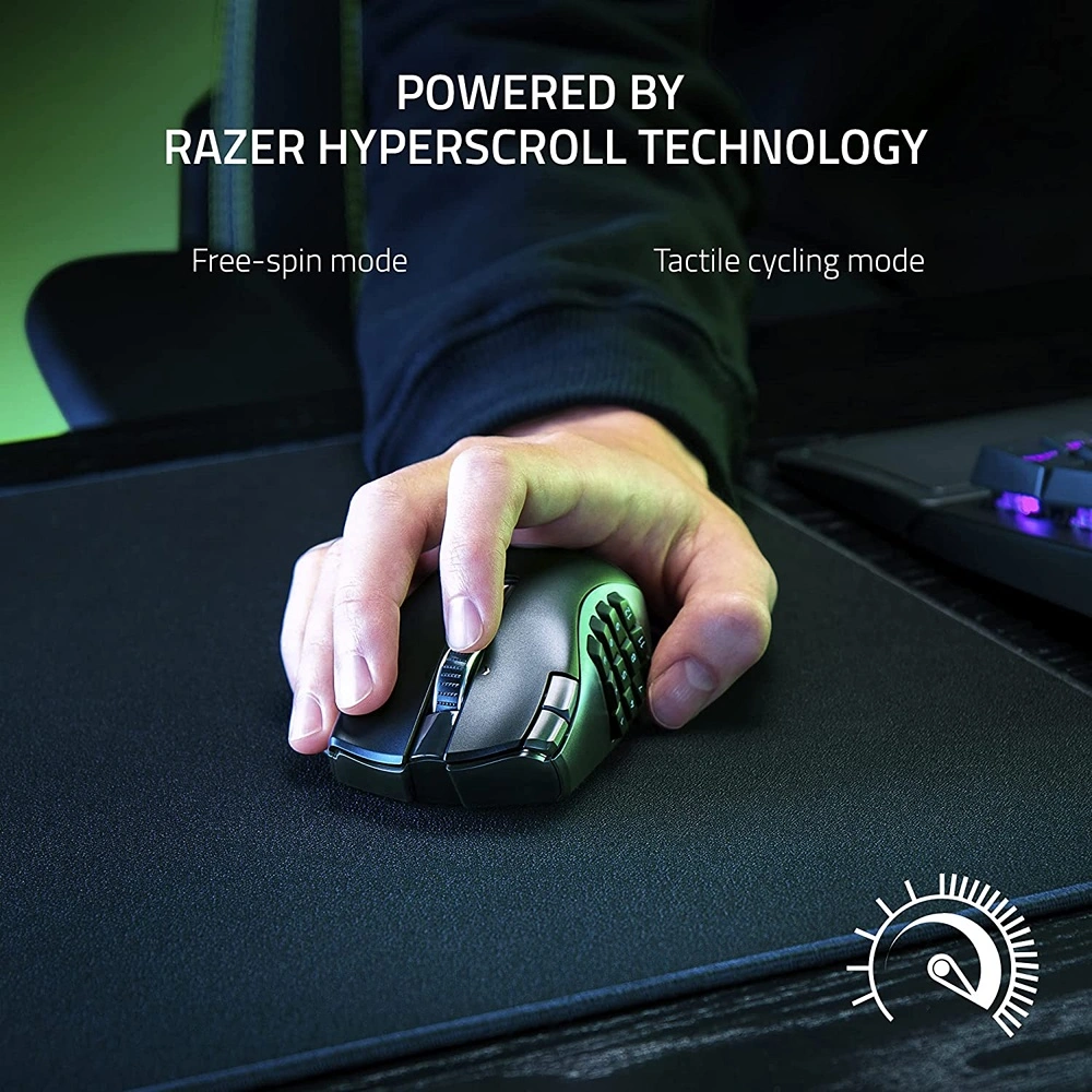 RAZER NAGA V2 HYPERSPEED MOUSE INALÁMBRICO PARA JUEGOS MMO RAZER | NEGRO