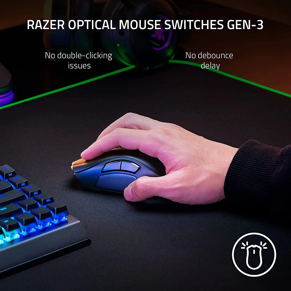 RAZER MOUSE INALÁMBRICO PARA JUEGOS NAGA V2 RAZER | NEGRO