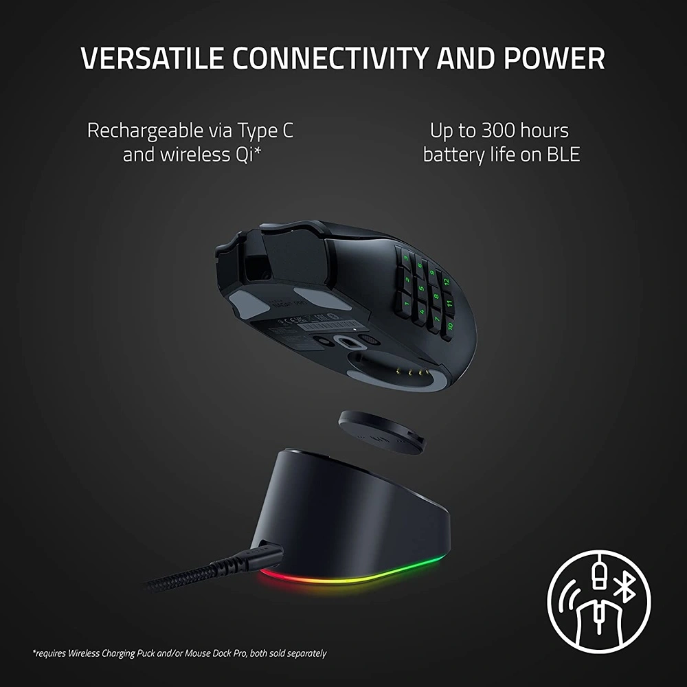 RAZER MOUSE INALÁMBRICO PARA JUEGOS NAGA V2 RAZER | NEGRO