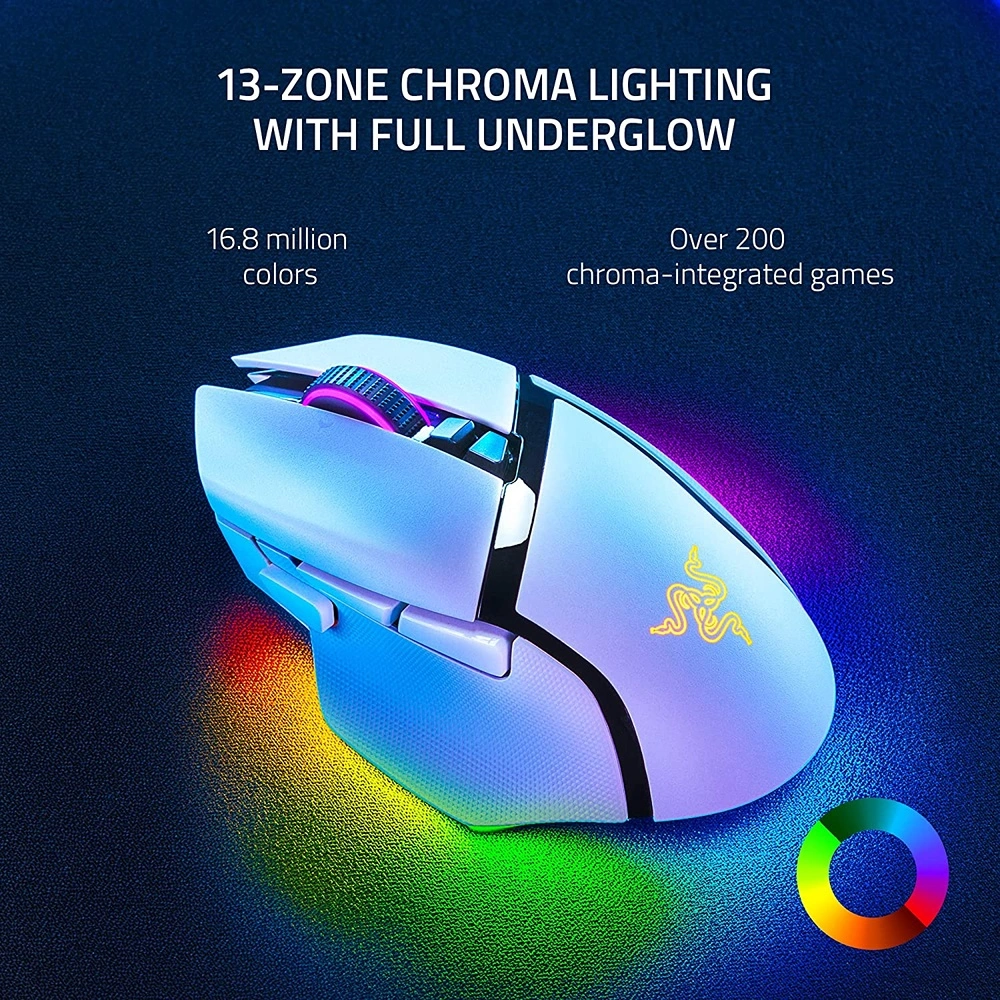 B0BHFDVLF8-3.webp RAZER BASILISK V3 PRO MOUSE INALÁMBRICO PARA JUEGOS PERSONALIZABLE RAZER | BLANCO