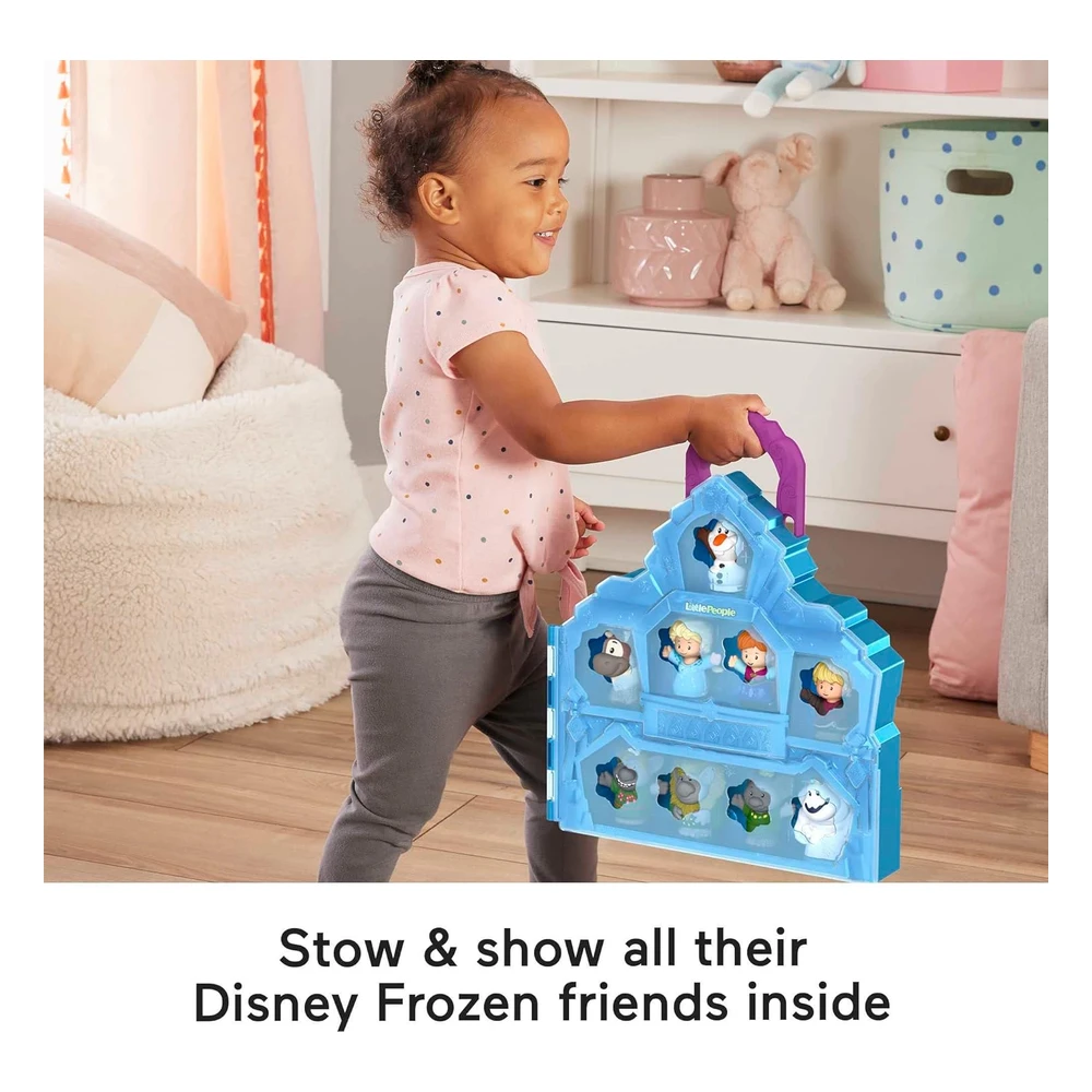 B0BLJSVFMG_3.webp Fisher-Price Little People Playset Disney Frozen Carry Along Castle Case con 9 Figuras Para Niños Preescolares