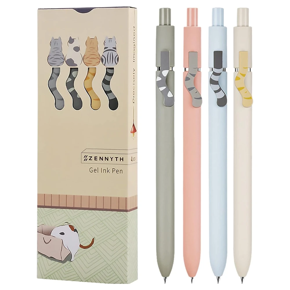 B0BRFT21L7_0.webp UIXJODO BOLÍGRAFOS DE GATO, 4 BOLÍGRAFOS KAWAII, BOLÍGRAFOS DE TINTA NEGRA