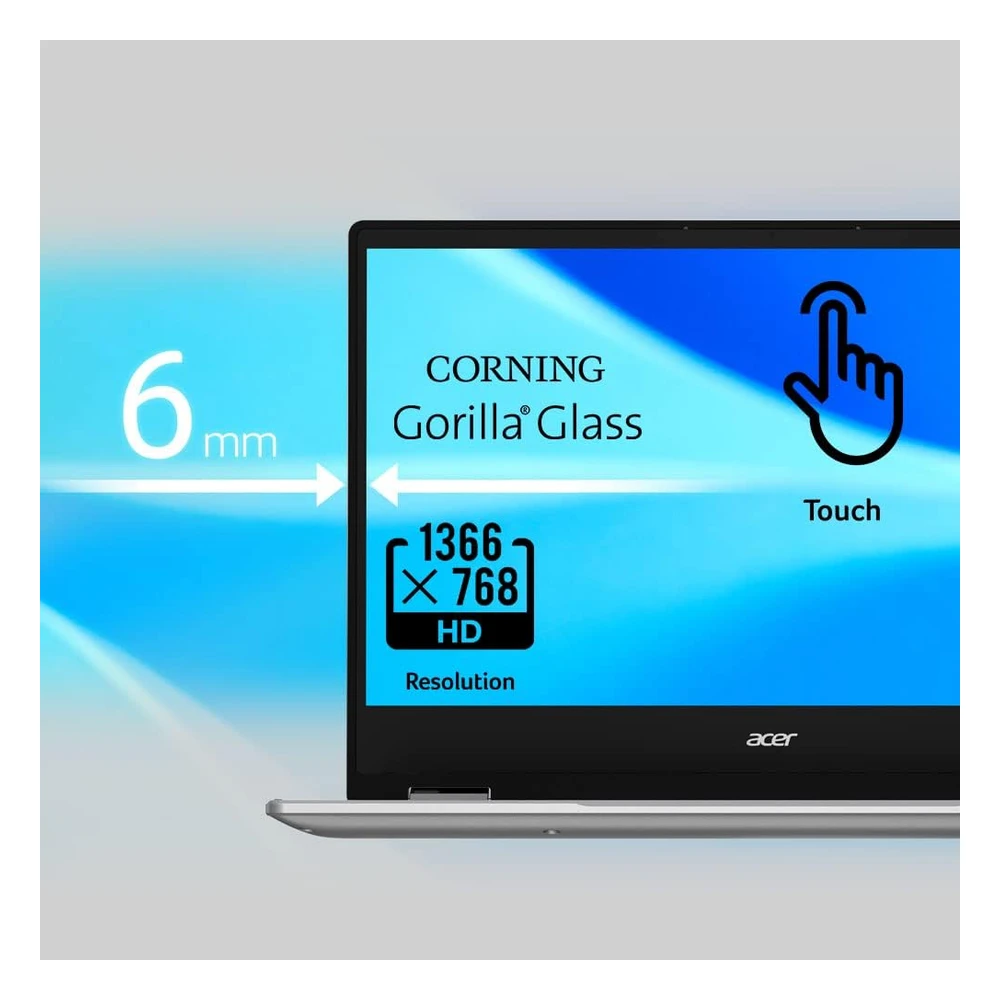 Laptop ACER Chromebook Spin 314 Intel Pentium Silver N6000Táctil HD 14" 8Gb RAM Lpddr4x128Gb eMMC
