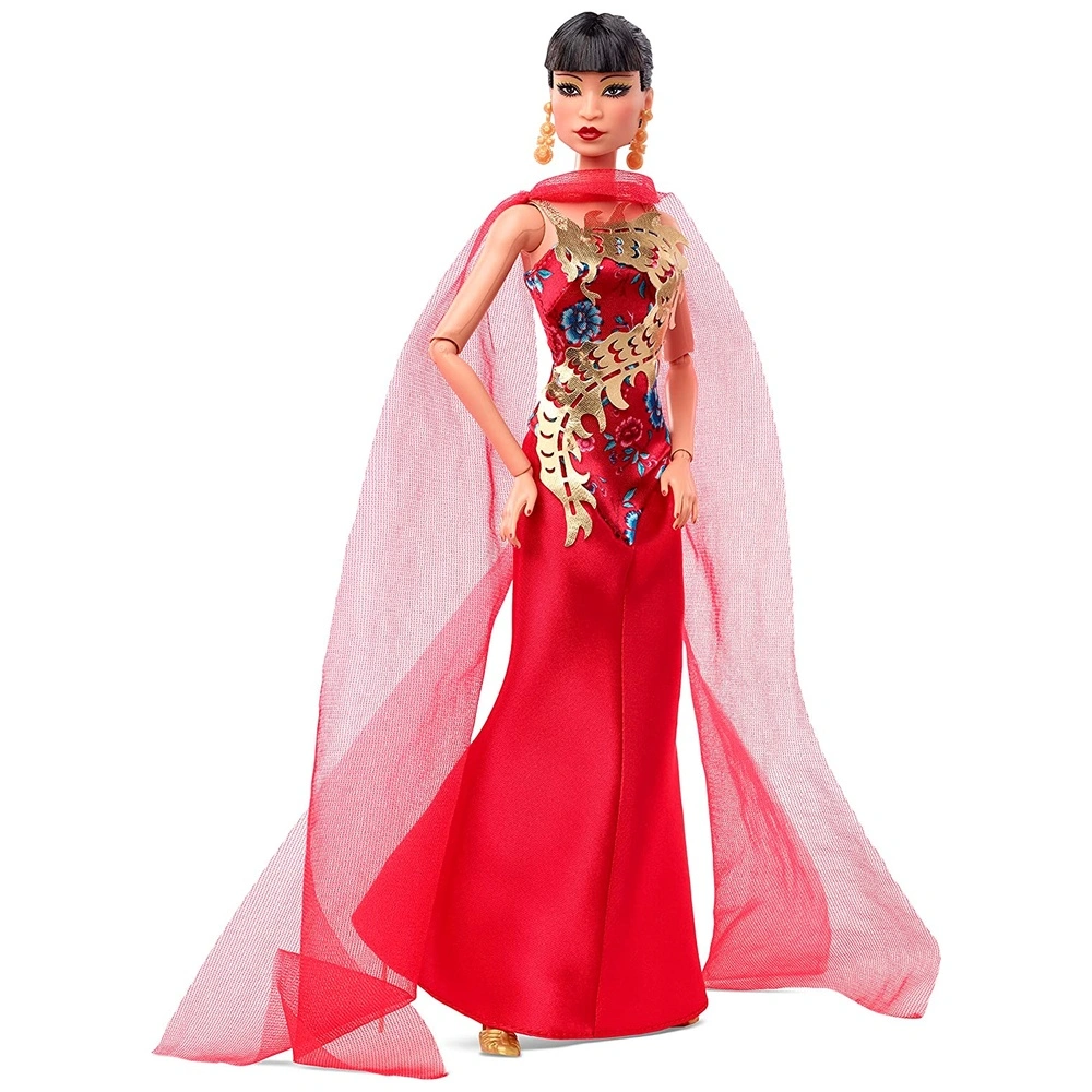 Barbie anna may wong para Barbie inspiring women collector series Barbie signature vestido rojo