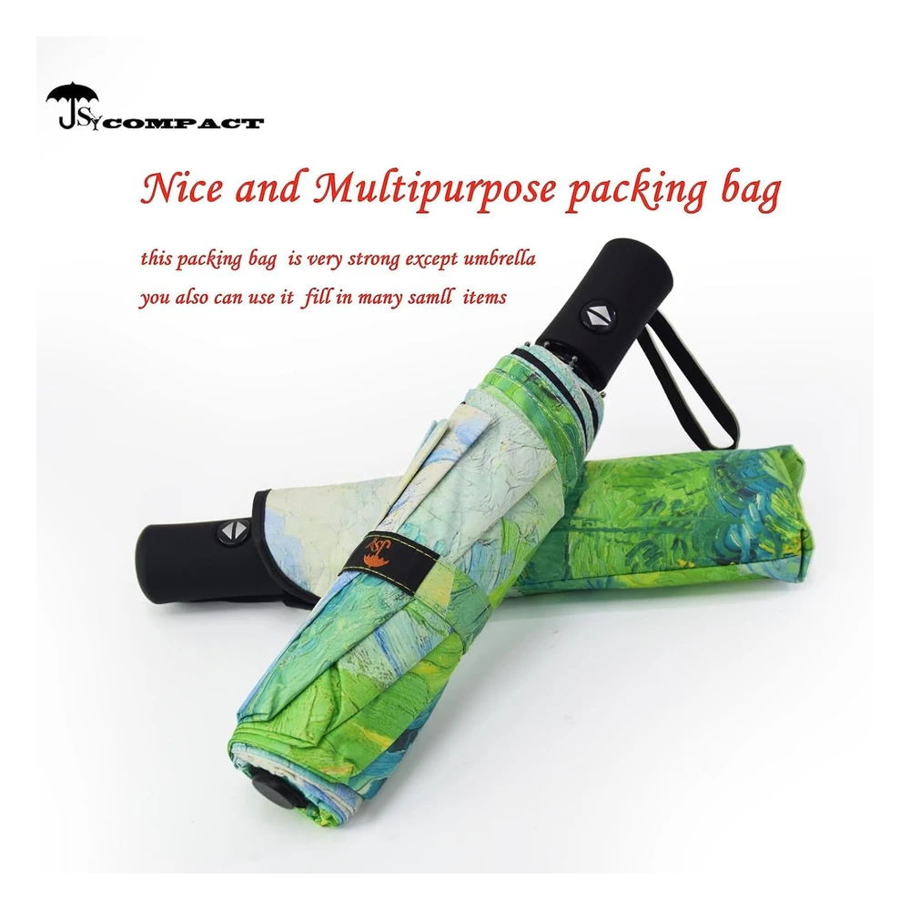 Sombrilla de Viaje Resistente Al Viento, Automático, Ligero, Irrompible, de Gran Eficiencia, de Sy Compact