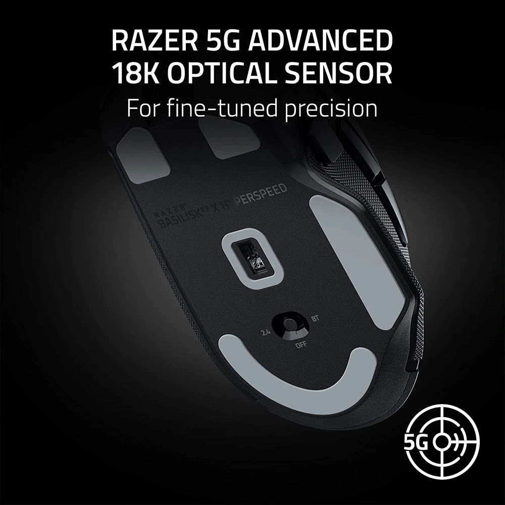 B0BXBC26X8-5.webp RAZER BASILISK V3 X HYPERSPEED 9 CONTROLES PROGRAMABLES BATERÍA DE 585 HORAS RAZER | NEGRO