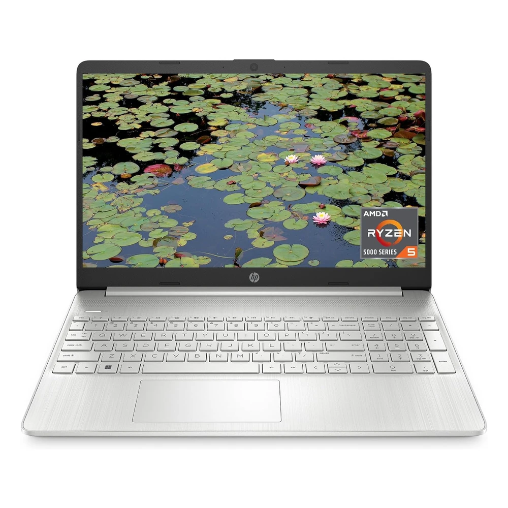 LAPTOP 15 HP PORTÁTIL PANTALLA HD AMD RYZEN 5 5500U 8GB RAM SSD 256GB AMD RADEON | PLATA - TECLADO INGLÉS