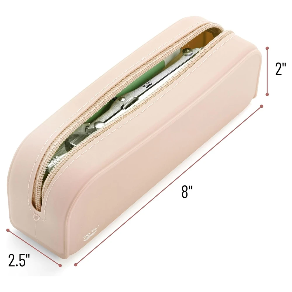 MR. PEN - ESTUCHE PEQUEÑO DE SILICONA PARA LÁPICES - BEIGE