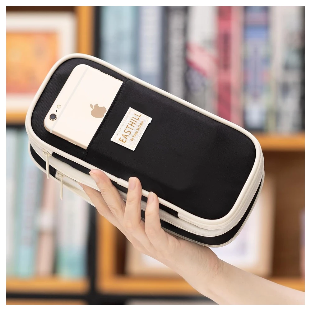 B0C4D91LFD_3.webp EASTHILL ESTUCHE PARA LÁPICES DE GRAN CAPACIDAD,BOLSA GRANDE PARA LÁPICES DE PAPELERÍA Y BOLÍGRAFOS PARA NIÑAS ADOLESCENTES-NEGRO