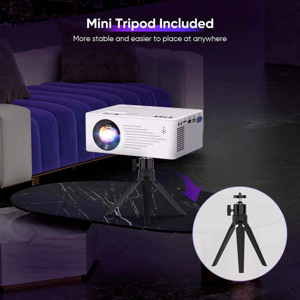 PROYECTOR PORTÁTIL MINI CON WIFI Y BLUETOOTH FULL HD 1080P