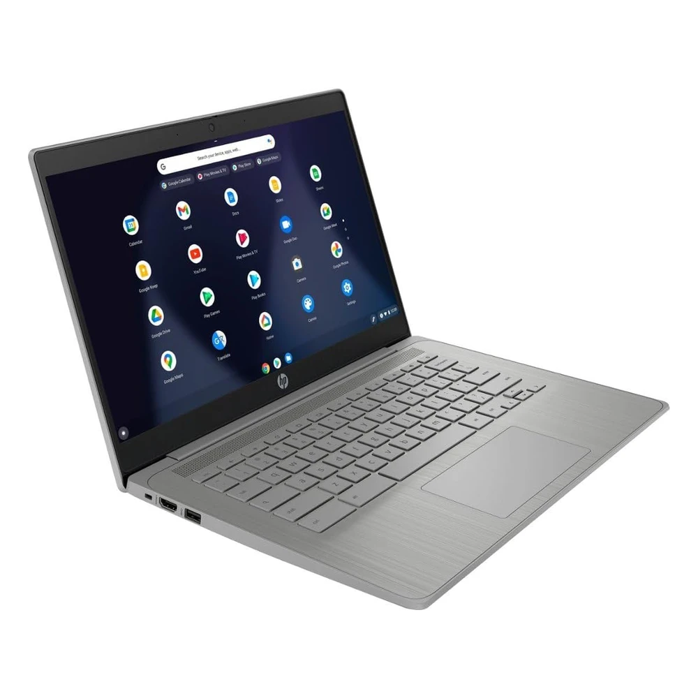 LAPTOP CHROMEBOOK 14 HP 2023 INTEL CELERON N4120 4GB RAM 64GB EMMC | GRIS MODERNO - TECLADO INGLÉS