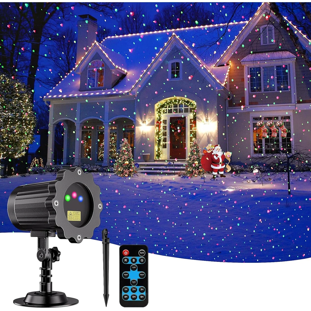 PROYECTOR LÁSER DE NAVIDAD DE HALLOWEEN PARA EXTERIORRGB | 3 COLORES