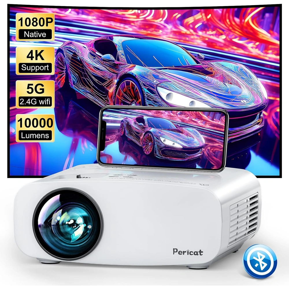PROYECTOR PERICAT PRO ECTOR WIFI 5G BLUETOOTH 1080P PORTÁTIL PARA EXTERIORES DE 4K 300 PULGADAS