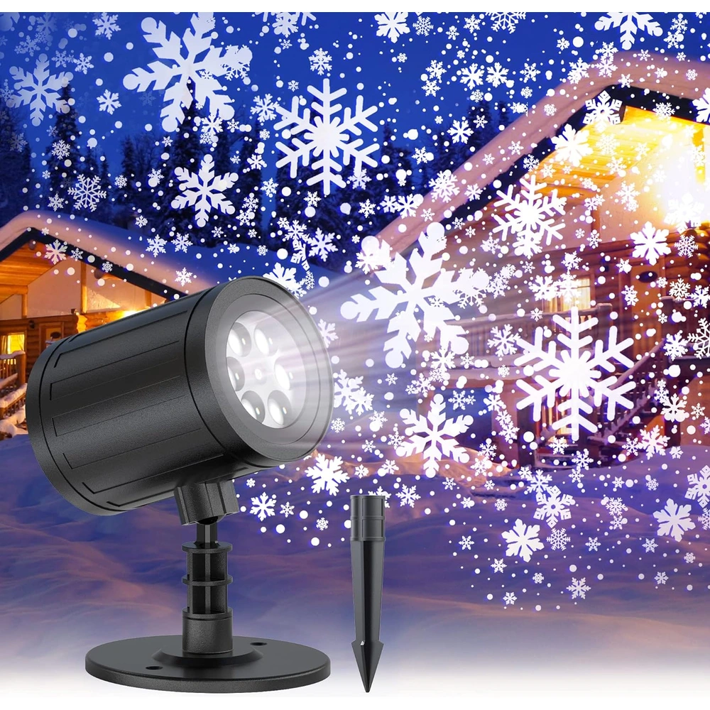 PROYECTOR DE COPO DE NIEVE DE NAVIDAD LED DECORACIÓN DE NAVIDAD AMBIENTES ROMÁNTICOS