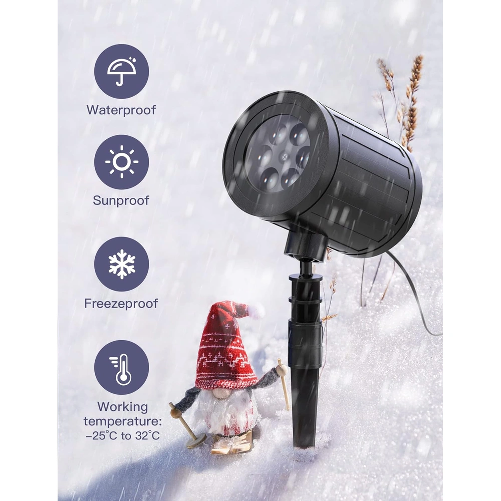 PROYECTOR DE COPO DE NIEVE DE NAVIDAD LED DECORACIÓN DE NAVIDAD AMBIENTES ROMÁNTICOS