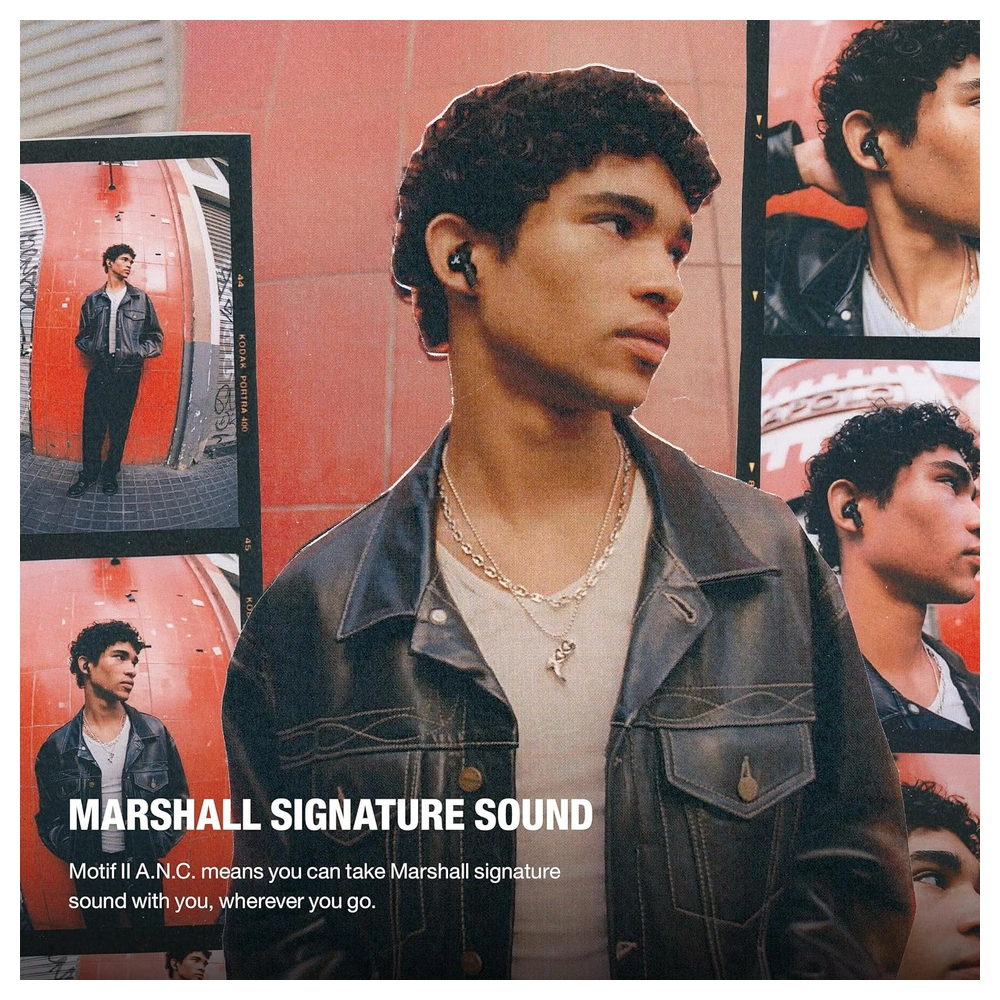 AUDÍFONOS INALÁMBRICOS CON CANCELACIÓN ACTIVA DE RUIDO MOTIF II MARSHALL | NEGRO