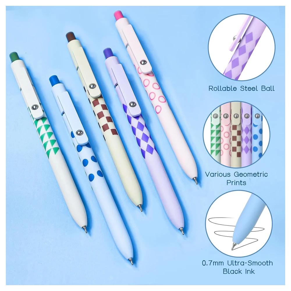 B0CH6LN934_2.webp UIXJODO BOLÍGRAFOS DE GEL, 5 BOLÍGRAFOS DE TINTA NEGRA PARA MUJER, BOLÍGRAFOS DE ESCRITURA SUAVE CON AGARRE DE SILICONA