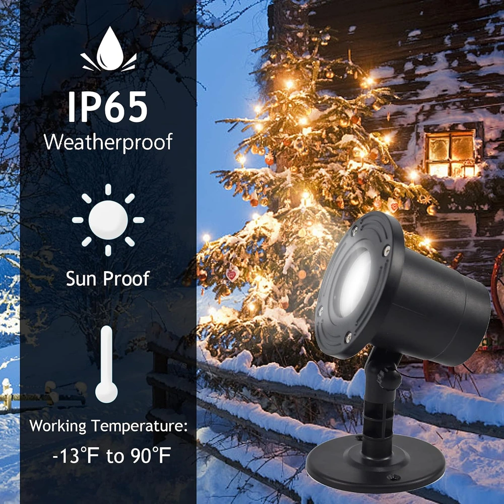 PROYECTOR DE COPO DE NIEVE DE NAVIDAD LUCES LED