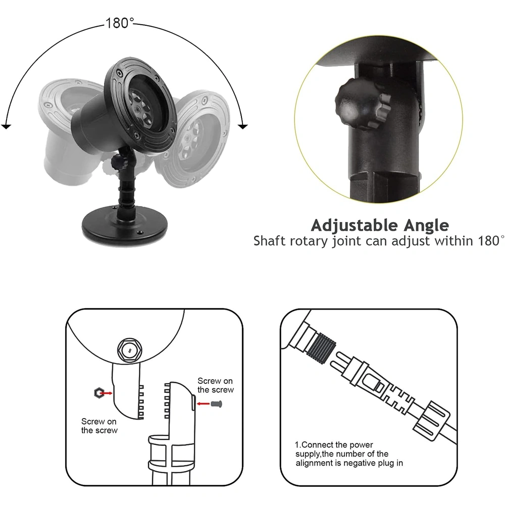PROYECTOR DE COPO DE NIEVE DE NAVIDAD LUCES LED