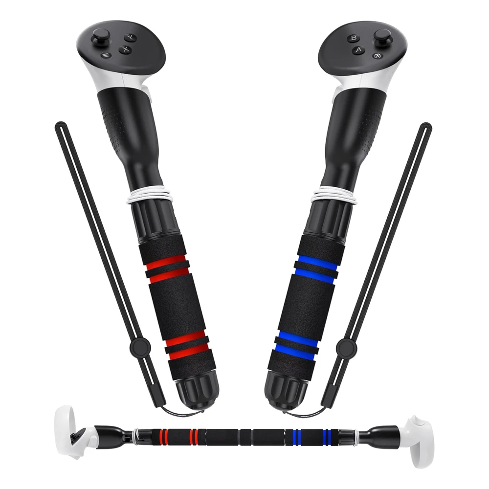 ACCESORIOS VR YOGES | PARA OCULUS QUEST 3/2/RIFT S MANGO COMPATIBLE PARA CONTROLADOR, BEAT SABRE, SUPERNATURAL VR, GORILLA TAG