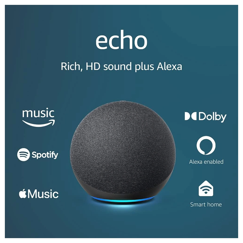Echo Dot 4th gen parlante con Alexa, Negro Carbón
