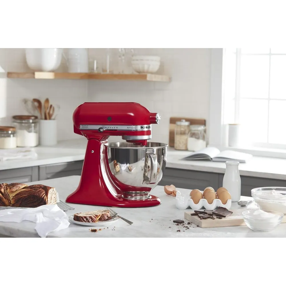 KITCHENAID ARTISAN, BATIDORA DE PIE 5 QT / 4.7 L CON PROTECTOR | ROJO