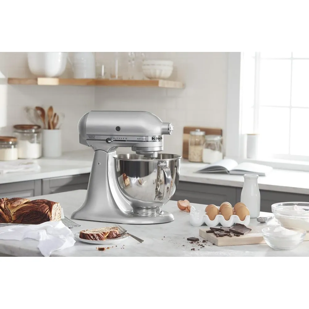 KITCHENAID ARTISAN, BATIDORA DE PIE 5 QT / 4.7 L CON PROTECTOR | METÁLICO