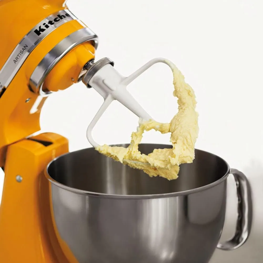KITCHENAID, UTENSILIO BATIDOR PLANO REVESTIDO PARA BATIDORAS 5 QT CON CABEZAL | BLANCO
