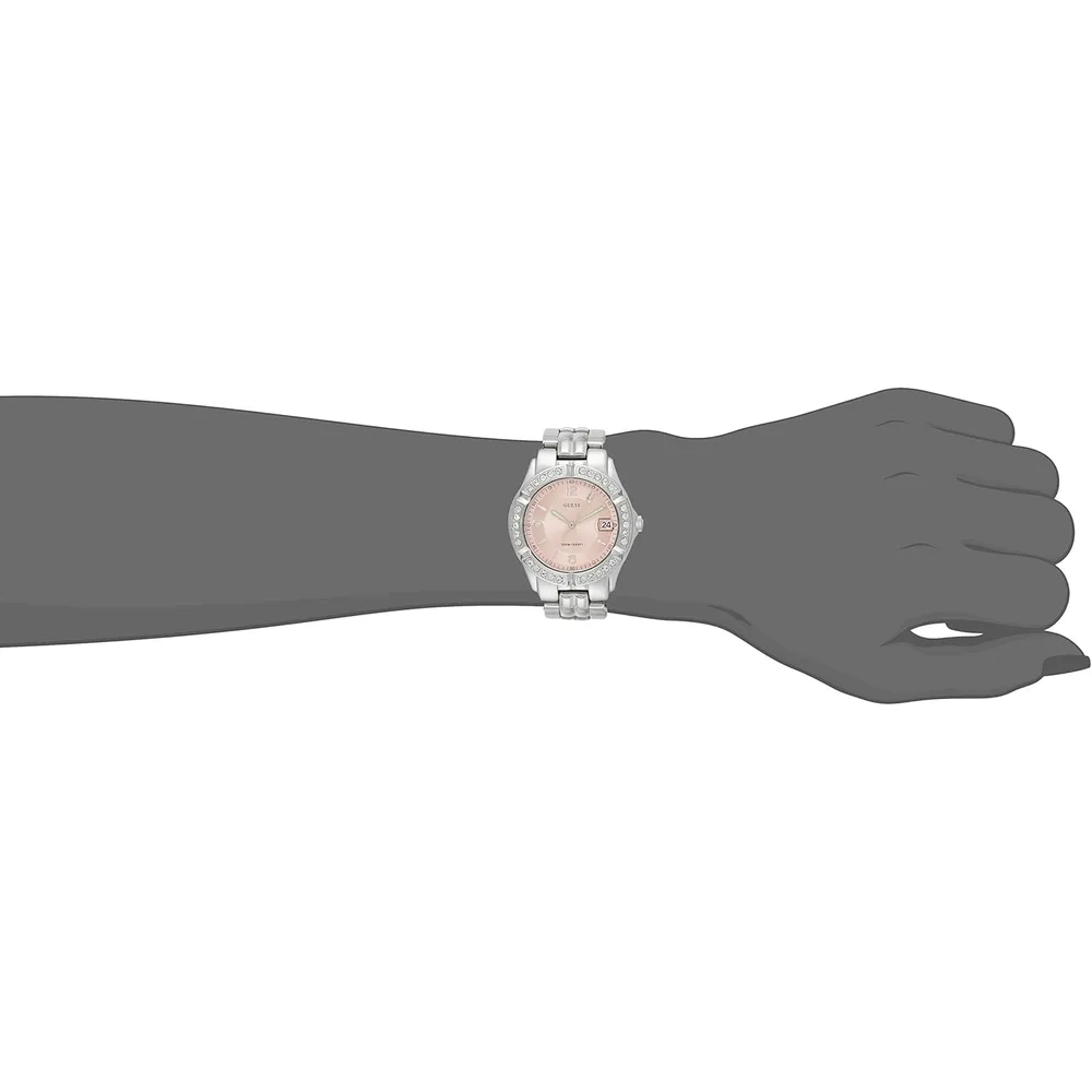 GUESS GOLD U0026L1 reloj para mujer tipo brazalete | 36mm - Plateado/Rosa